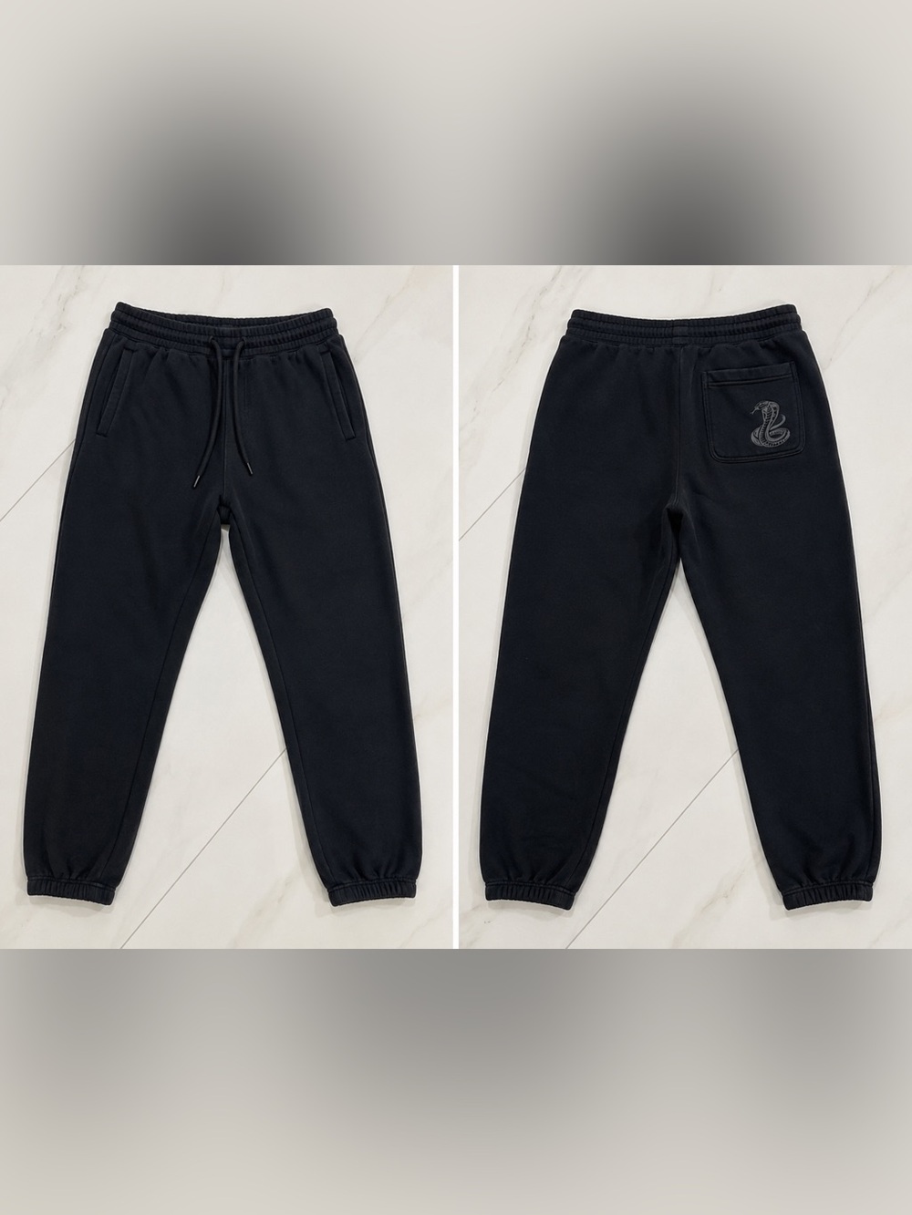 Hollister Black Fleece Joggers with Embroidered Back Pocket
